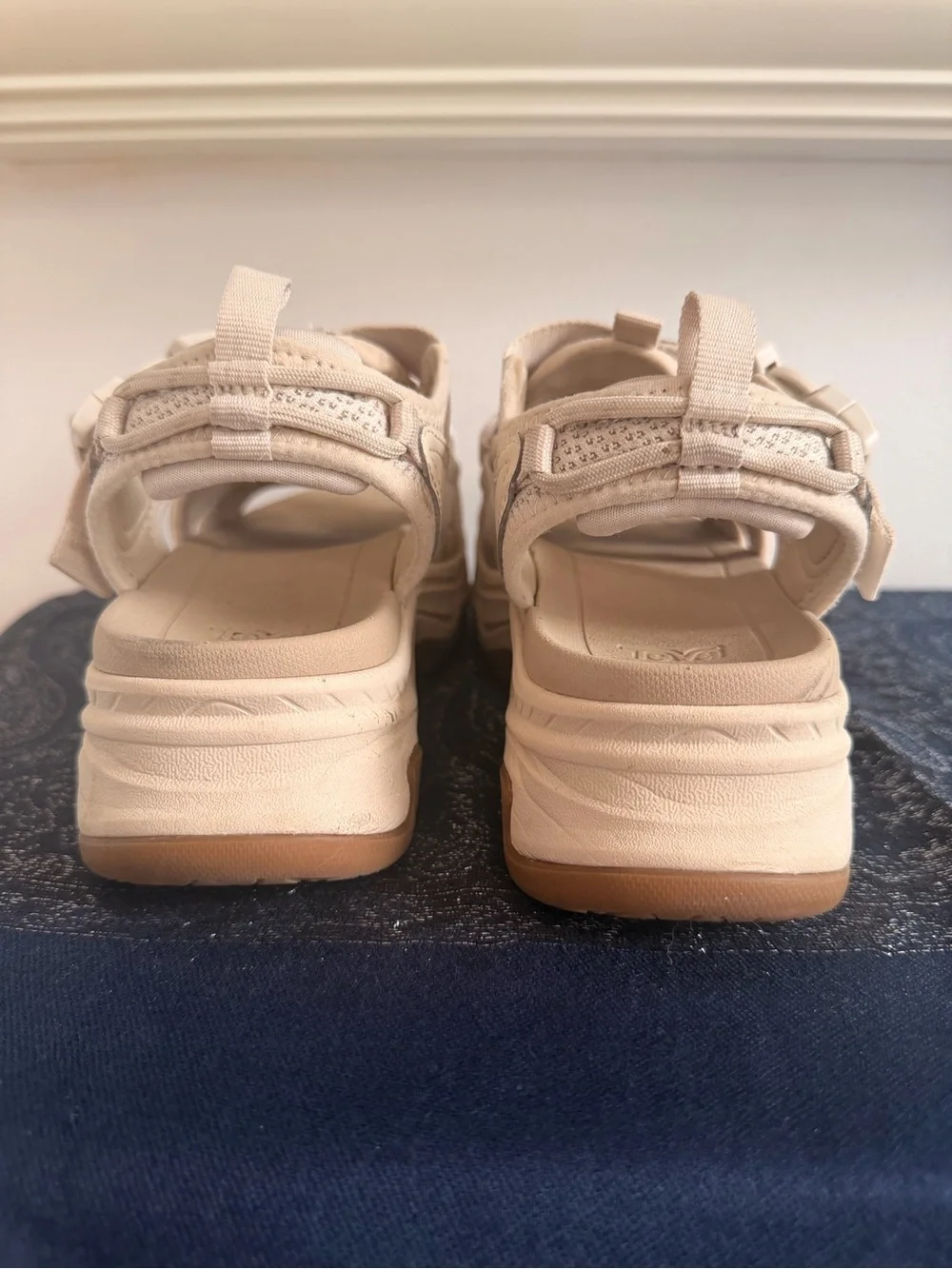 Teva Chunky Platform Sport Sandals in Cream